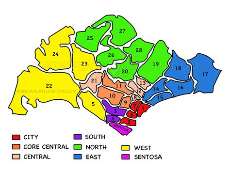 singapore district map ura